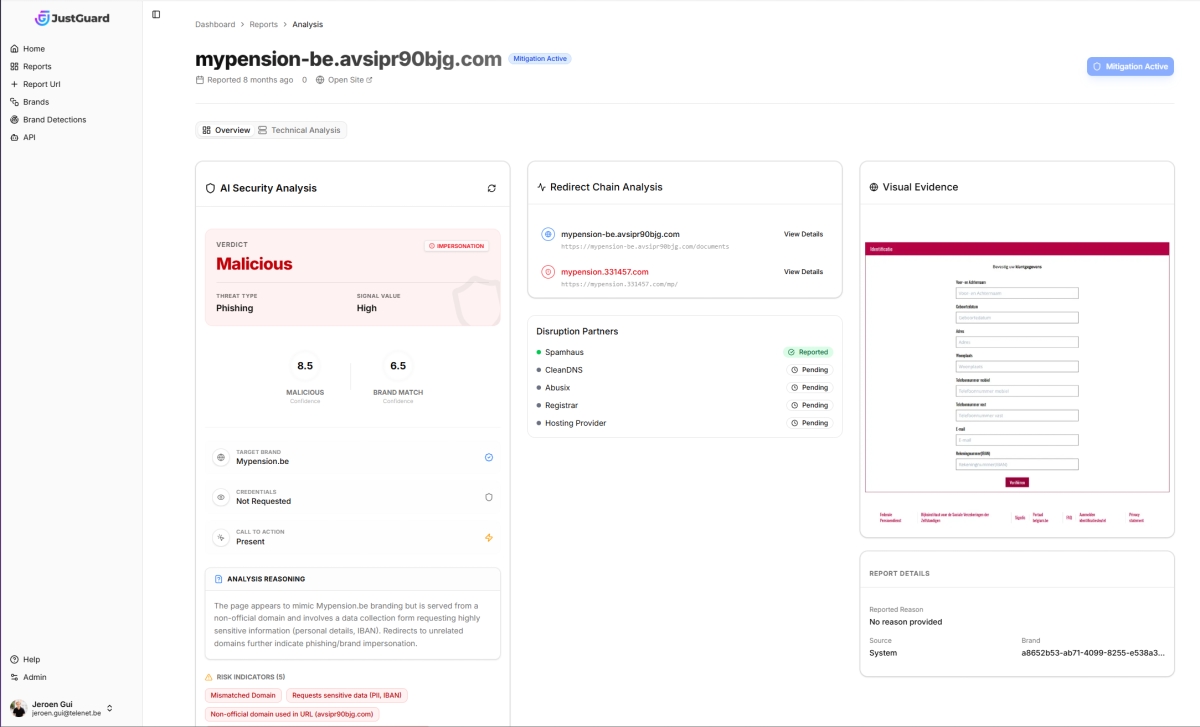 JustGuard Dashboard